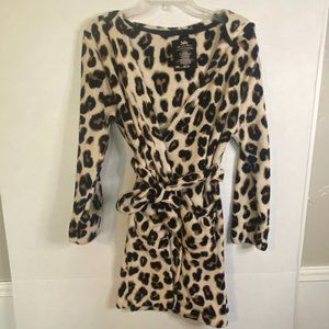Justice Cheetah Print Girl's Robe with Hood